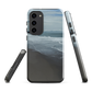 Phone case with a scenic photo of Riversdale Beach and ocean waves.