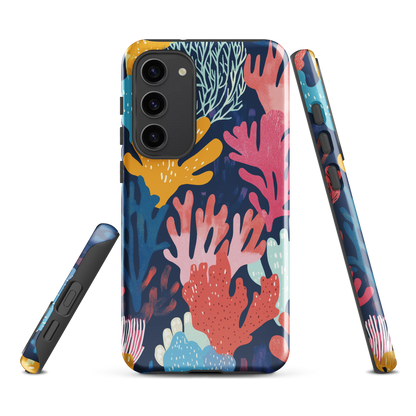 'Coral Reef' Samsung Galaxy S23 Plus tough phone case - protective glossy case NZ Australia