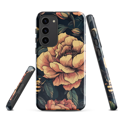 'Vintage Pink Roses' Samsung Galaxy S23 Plus tough phone case - protective glossy case NZ Australia