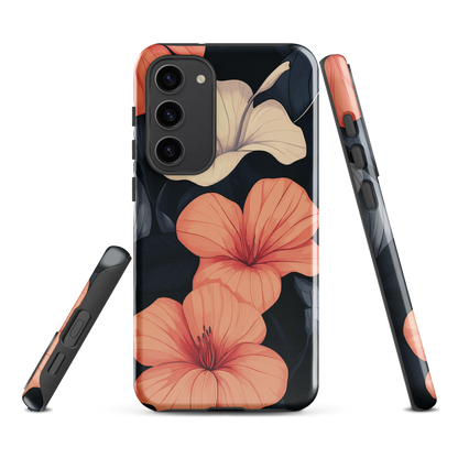 'Hibiscus Flower' Samsung Galaxy S23 Plus tough phone case - protective glossy case NZ Australia