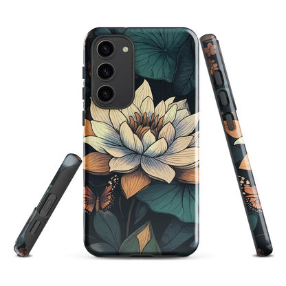 'Water Lily' Samsung Galaxy S23 Plus tough phone case - protective glossy case NZ Australia