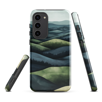 'Blue Mountains' Samsung Galaxy S23 Plus tough phone case - protective glossy case NZ Australia
