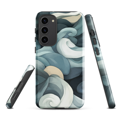 'Ebb and Flow' Samsung Galaxy S23 Plus tough phone case - protective glossy case NZ Australia