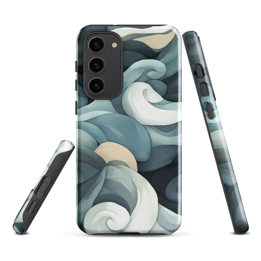 'Ebb and Flow' Samsung Galaxy S23 Plus tough phone case - protective glossy case NZ Australia
