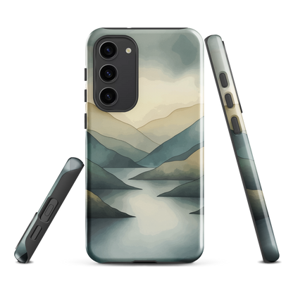 'Misty Mountains' Samsung Galaxy S23 Plus tough phone case - protective glossy case NZ Australia