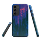 Digital Glitch Samsung case. This striking artwork features a dynamic distortion effect that mimics the visual chaos of a digital malfunction—glitchy lines, vibrant streaks, and pixel-like patterns merge into a futuristic aesthetic. It’s a perfect blend of modern design and edgy street style.