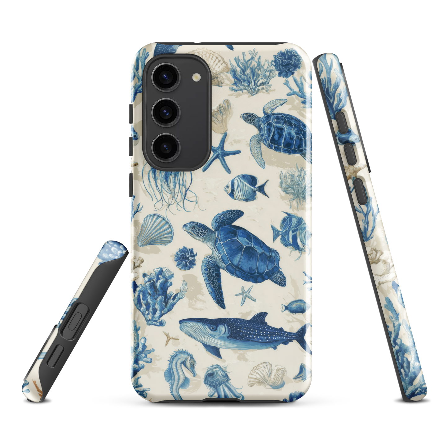 'Ocean Sketchbook' Samsung Galaxy S23 Plus tough phone case - protective glossy case NZ Australia