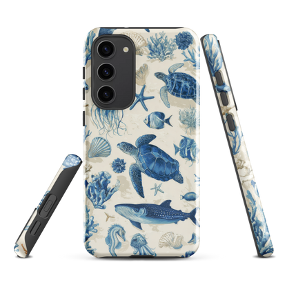 'Ocean Sketchbook' Samsung Galaxy S23 Plus tough phone case - protective glossy case NZ Australia