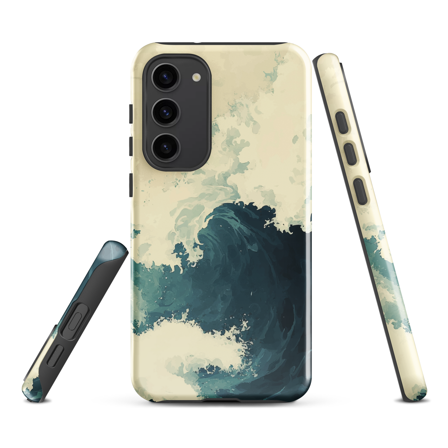 'Rising Swell' Samsung Galaxy S23 Plus tough phone case - protective glossy case NZ Australia