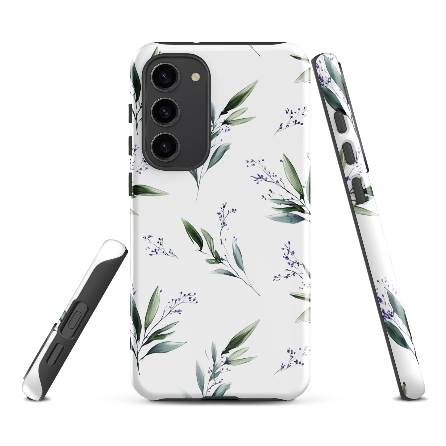 'Botanical Sprigs' Samsung Galaxy S23 Plus tough phone case - protective glossy case NZ Australia