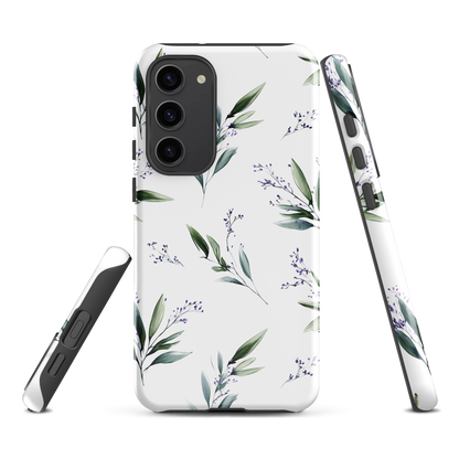 'Botanical Sprigs' Samsung Galaxy S23 Plus tough phone case - protective glossy case NZ Australia