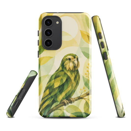 'Kakapo' Samsung Galaxy S23 Plus tough phone case - protective glossy case NZ Australia