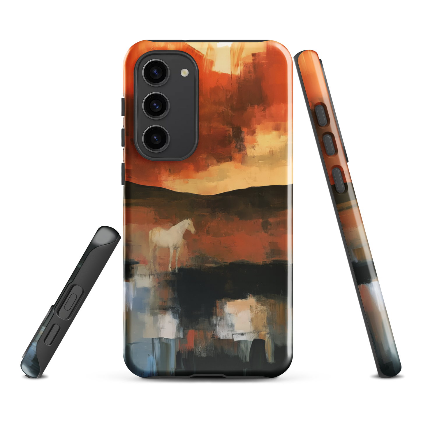 'Ember Fields' Samsung Galaxy S23 Plus tough phone case - protective glossy case NZ Australia