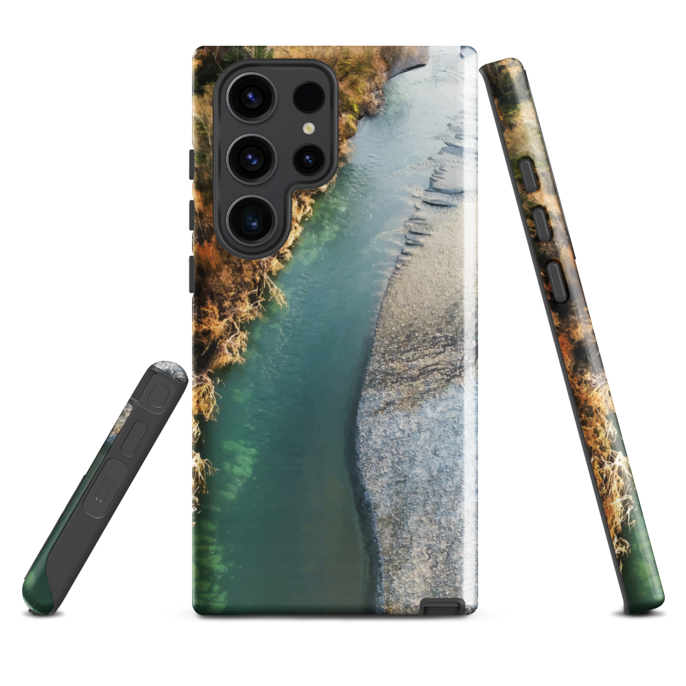 'Waters Edge' Samsung Galaxy S23 Ultra tough phone case - protective glossy case NZ Australia
