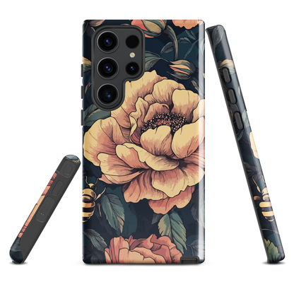 'Vintage Pink Roses' Samsung Galaxy S23 Ultra tough phone case - protective glossy case NZ Australia