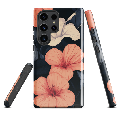 'Hibiscus Flower' Samsung Galaxy S23 Ultra tough phone case - protective glossy case NZ Australia