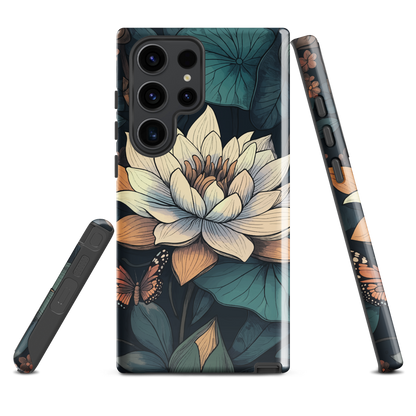 'Water Lily' Samsung Galaxy S23 Ultra tough phone case - protective glossy case NZ Australia