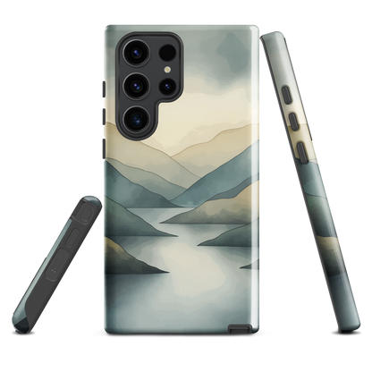 'Misty Mountains' Samsung Galaxy S23 Ultra tough phone case - protective glossy case NZ Australia