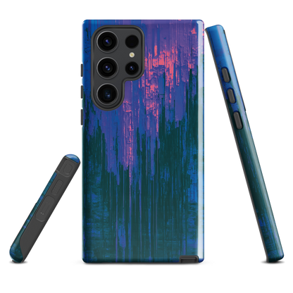 'Digital Glitch' Samsung Galaxy S23 Ultra tough phone case - protective glossy case NZ Australia