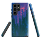 Digital Glitch Samsung case. This striking artwork features a dynamic distortion effect that mimics the visual chaos of a digital malfunction—glitchy lines, vibrant streaks, and pixel-like patterns merge into a futuristic aesthetic. It’s a perfect blend of modern design and edgy street style.
