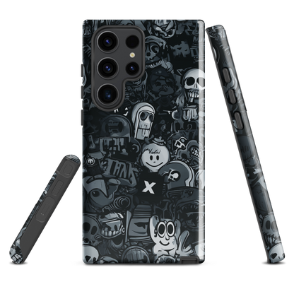 'Midnight Stickers' Samsung Galaxy S23 Ultra tough phone case - protective glossy case NZ Australia