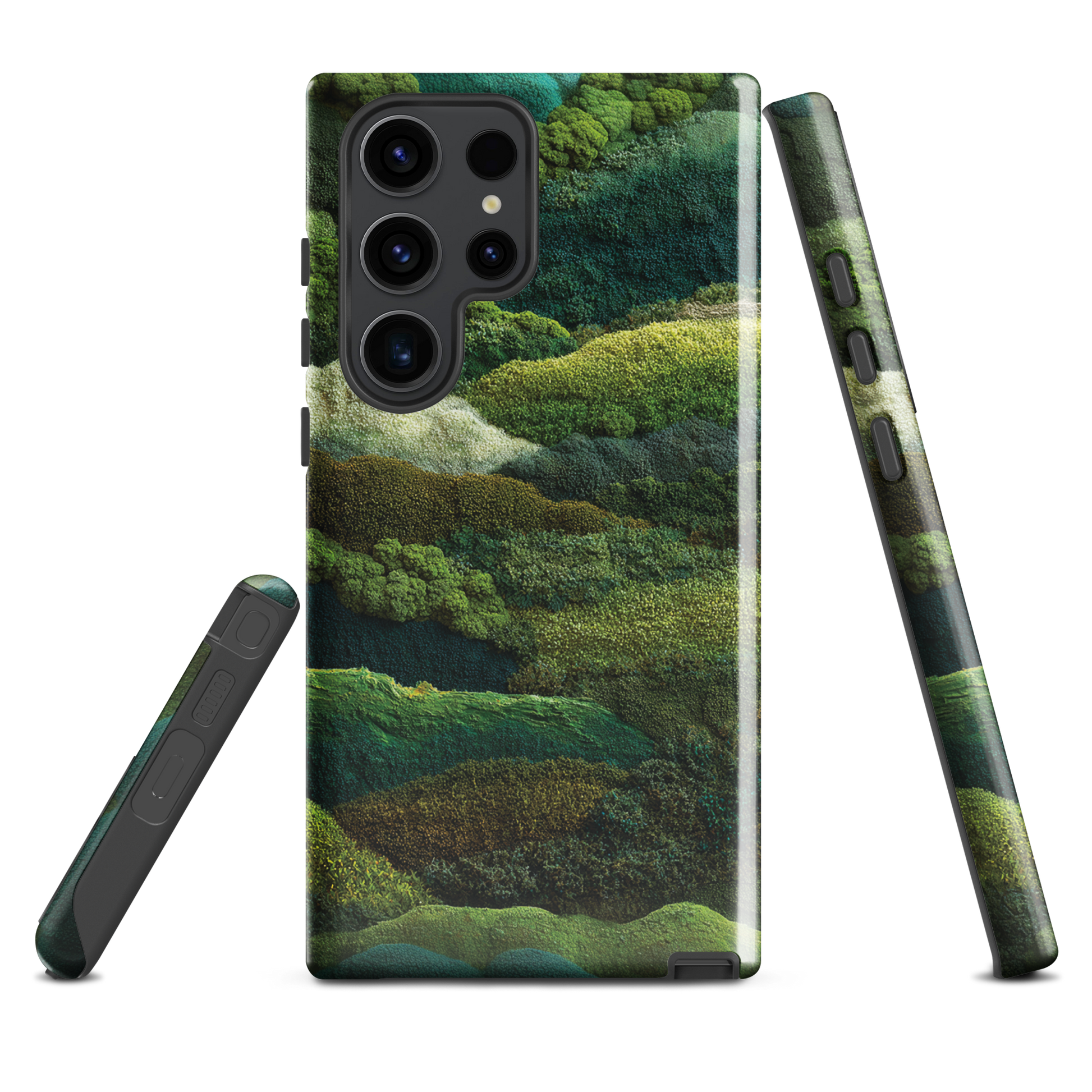 Verdant layers phone case | Abstract green design NZ