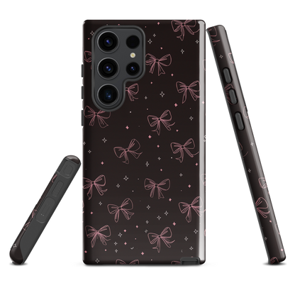'Midnight Bow' Samsung Galaxy S23 Ultra tough phone case - protective glossy case NZ Australia