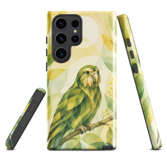 'Kakapo' Samsung Galaxy S23 Ultra tough phone case - protective glossy case NZ Australia