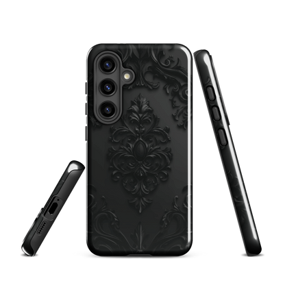 'Obsidian' Samsung Galaxy S24 tough phone case - protective glossy case NZ Australia