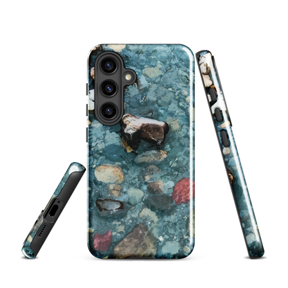 'Washed Away' Samsung Galaxy S24 tough phone case - protective glossy case NZ Australia