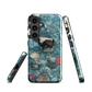 Washed Away designer phone case with abstract river stone artwork in earthy blues and natural tones.