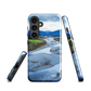 Waiohine phone case featuring artwork of New Zealand’s braided riverbed landscape in the Wairarapa.