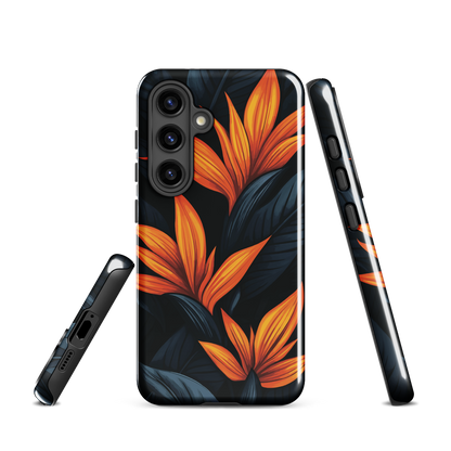 'Bird of Paradise' Samsung Galaxy S24 tough phone case - protective glossy case NZ Australia