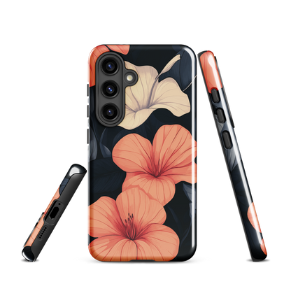 'Hibiscus Flower' Samsung Galaxy S24 tough phone case - protective glossy case NZ Australia