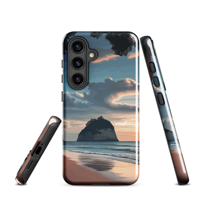 'Cathedral Cove' Samsung Galaxy S24 tough phone case - protective glossy case NZ Australia