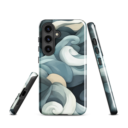 'Ebb and Flow' Samsung Galaxy S24 tough phone case - protective glossy case NZ Australia