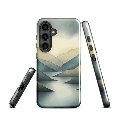 'Misty Mountains' Samsung Galaxy S24 tough phone case - protective glossy case NZ Australia