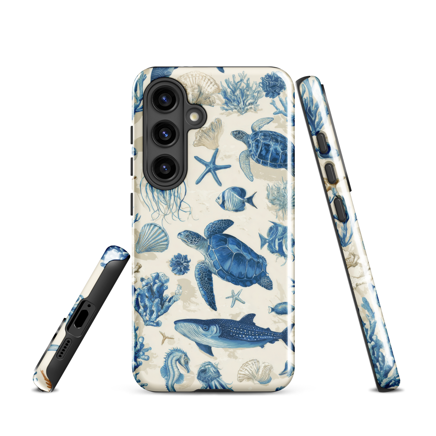 'Ocean Sketchbook' Samsung Galaxy S24 tough phone case - protective glossy case NZ Australia