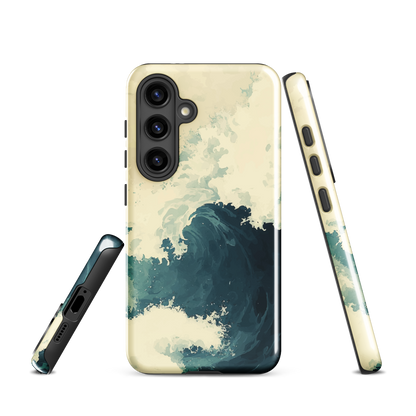 'Rising Swell' Samsung Galaxy S24 tough phone case - protective glossy case NZ Australia