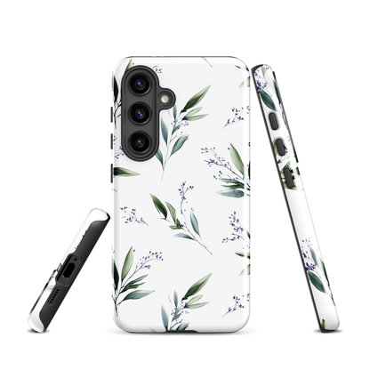 'Botanical Sprigs' Samsung Galaxy S24 tough phone case - protective glossy case NZ Australia