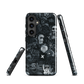 Midnight stickers phone case | Dark graphic collage NZ