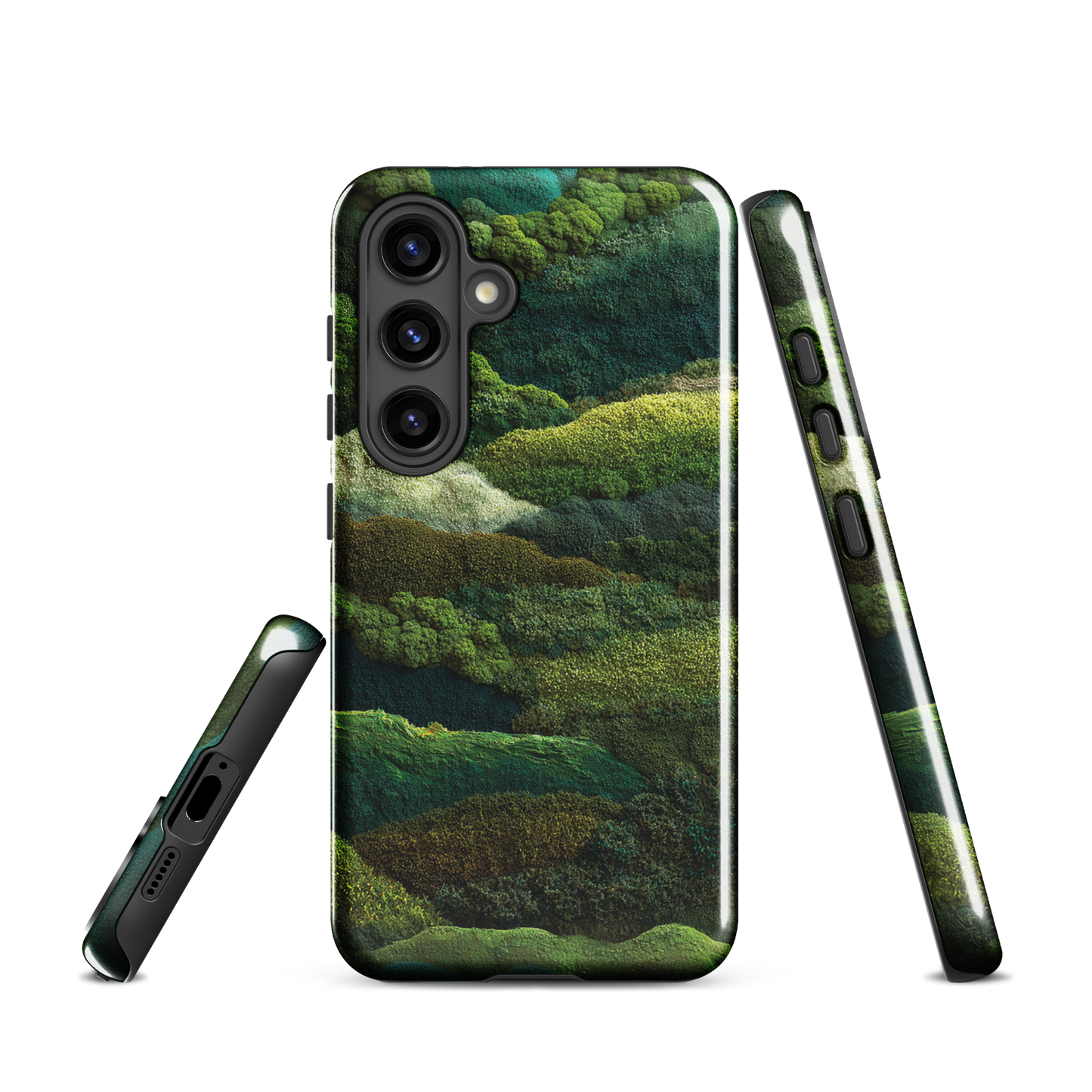 Verdant layers phone case | Abstract green design NZ