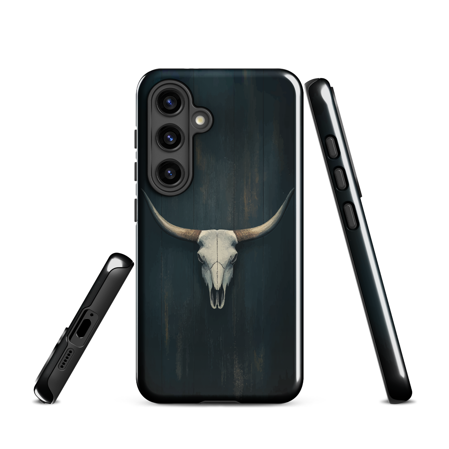 'Longhorn' Samsung Galaxy S24 tough phone case - protective glossy case NZ Australia