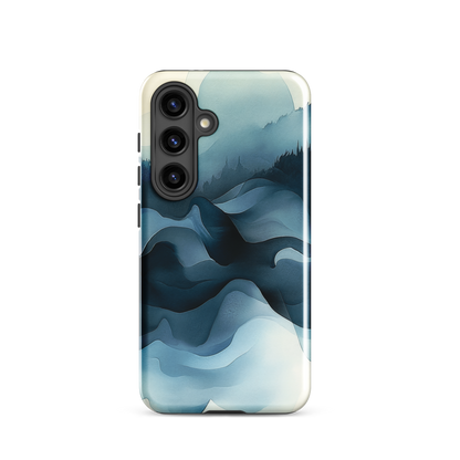 'Still Valleys' Samsung Galaxy S24 tough phone case - protective glossy case NZ Australia