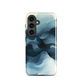 A calming abstract landscape phone case inspired by quiet valleys and soft blue tones.