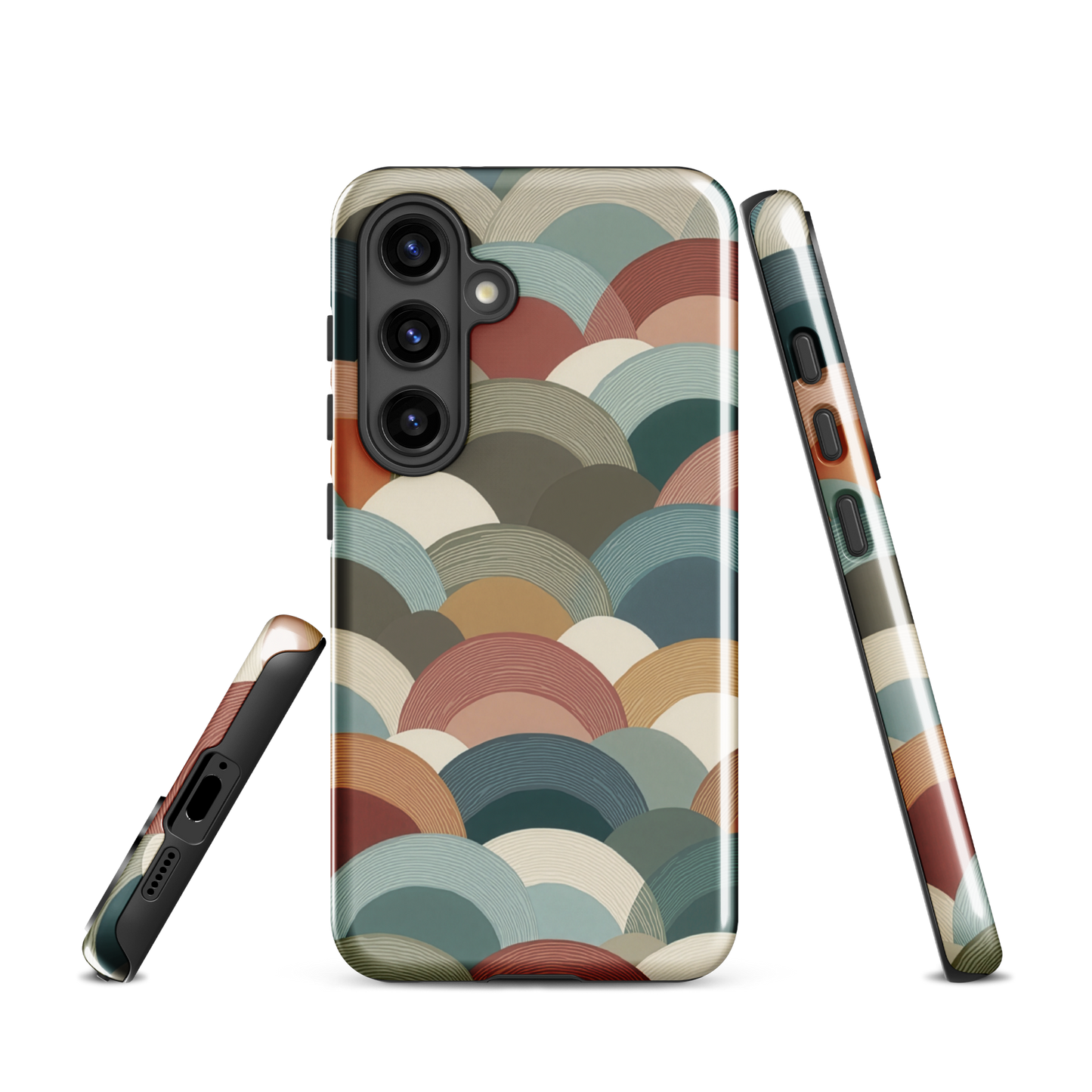 'Warm Horizons' Samsung Galaxy S24 tough phone case - protective glossy case NZ Australia