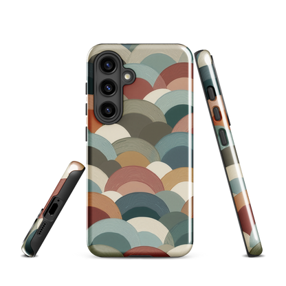 'Warm Horizons' Samsung Galaxy S24 tough phone case - protective glossy case NZ Australia