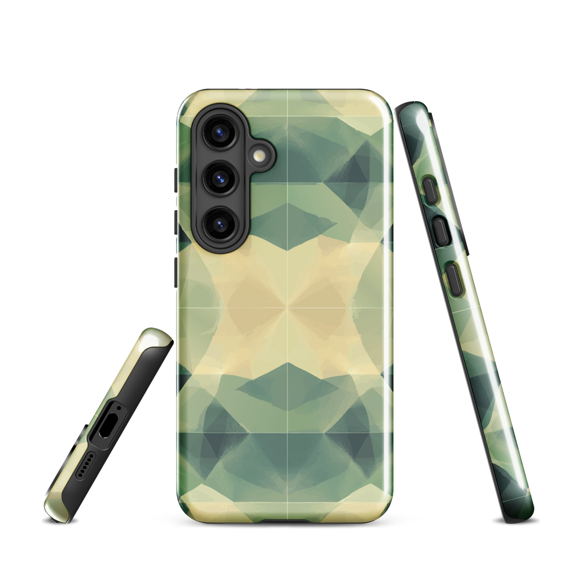 'Symmetry' Samsung Galaxy S24 tough phone case - protective glossy case NZ Australia