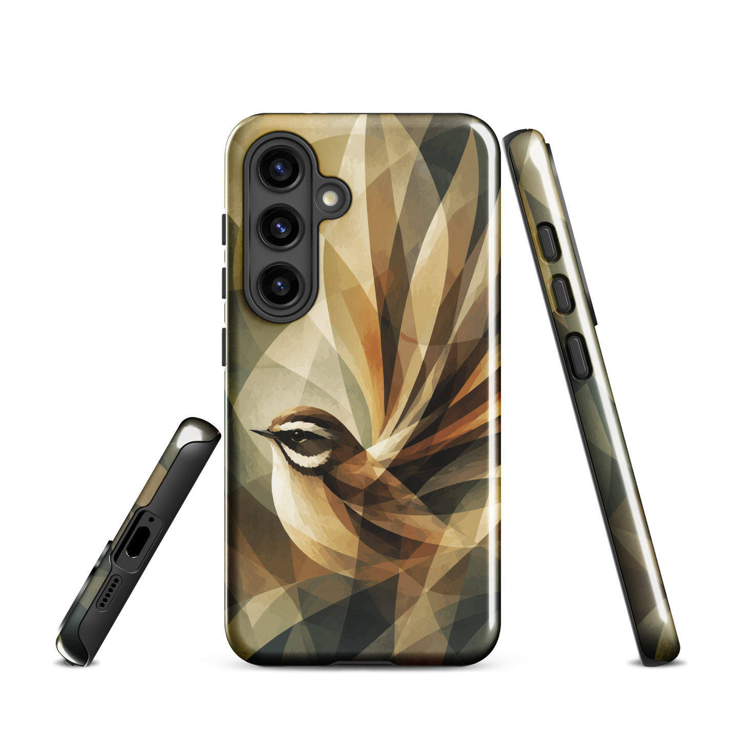 'Fantail' Samsung Galaxy S24 tough phone case - protective glossy case NZ Australia