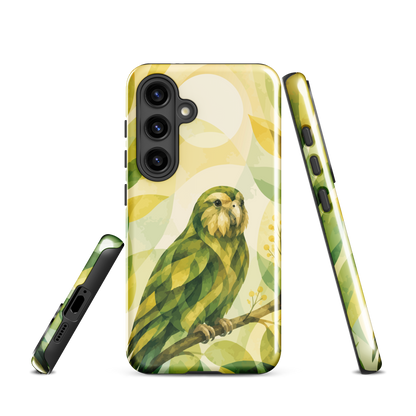 'Kākāpō' Samsung Galaxy S24 tough case - protective glossy case NZ Australia